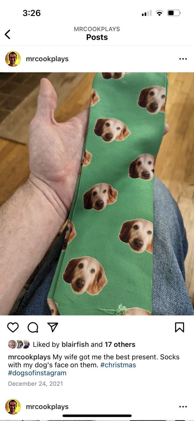 Customer photo review of Custom Pet Art Socks
