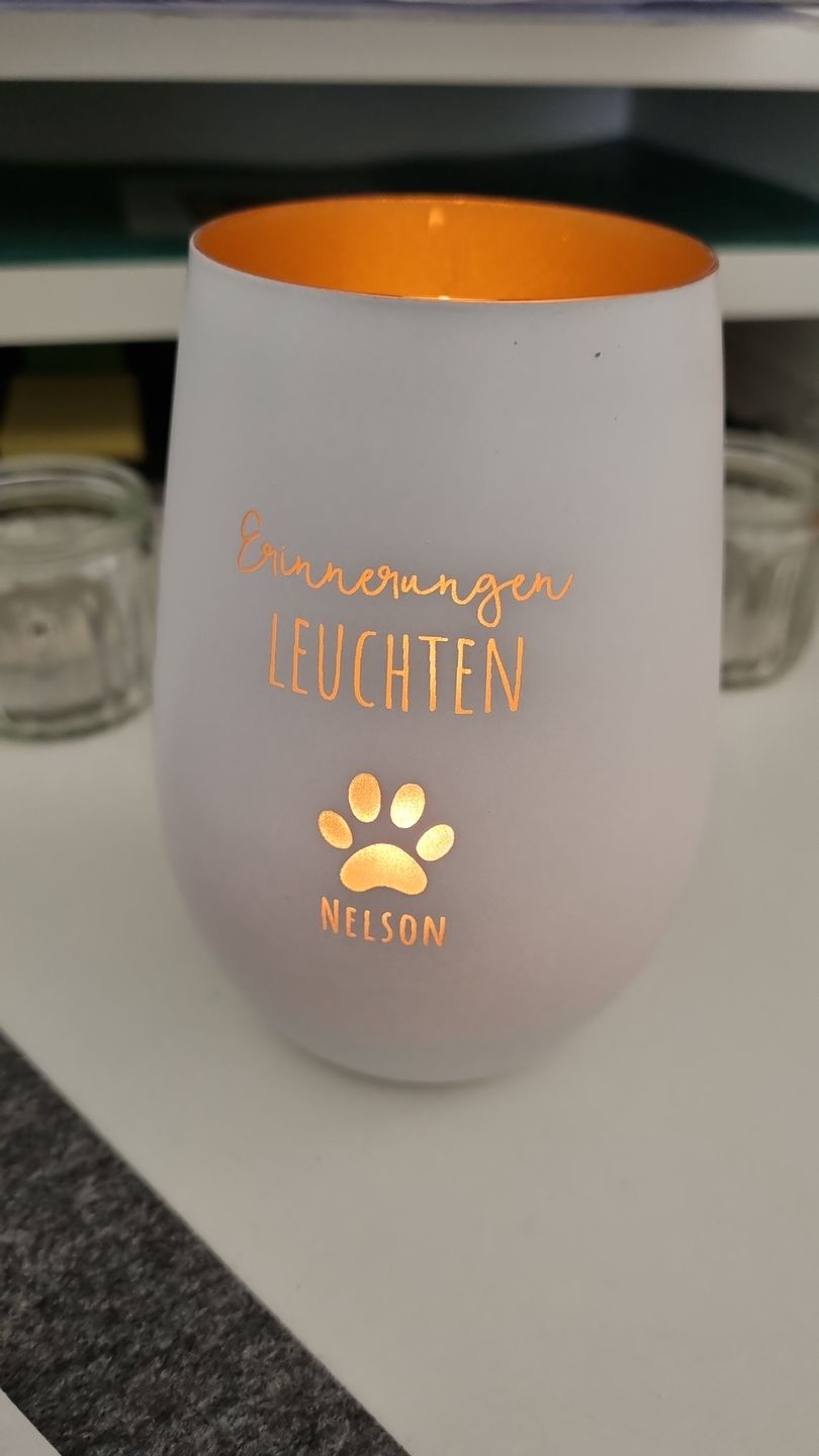Customer photo review of Erinnerungen leuchten - Individuelles Trauerlicht
