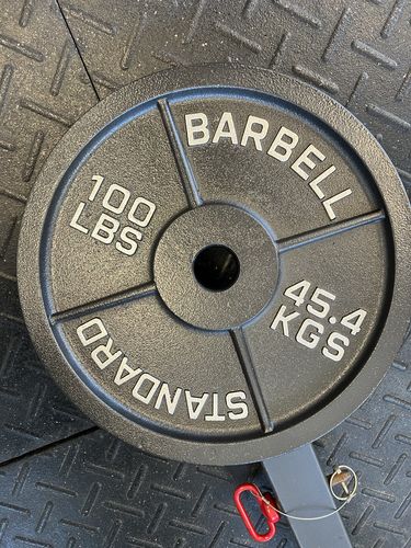 Customer photo review of Cast Iron Olympic Weight Plates