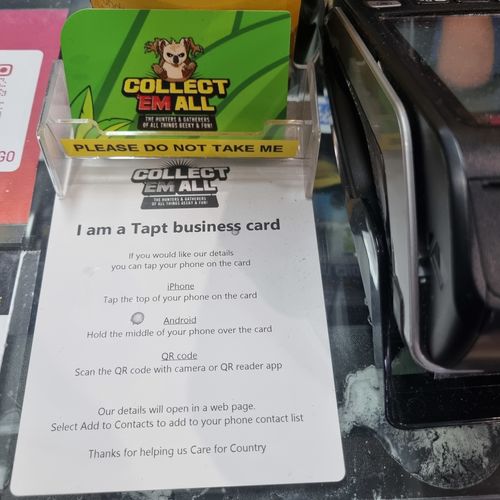 Customer photo review of Tapt Custom Digital Business Card