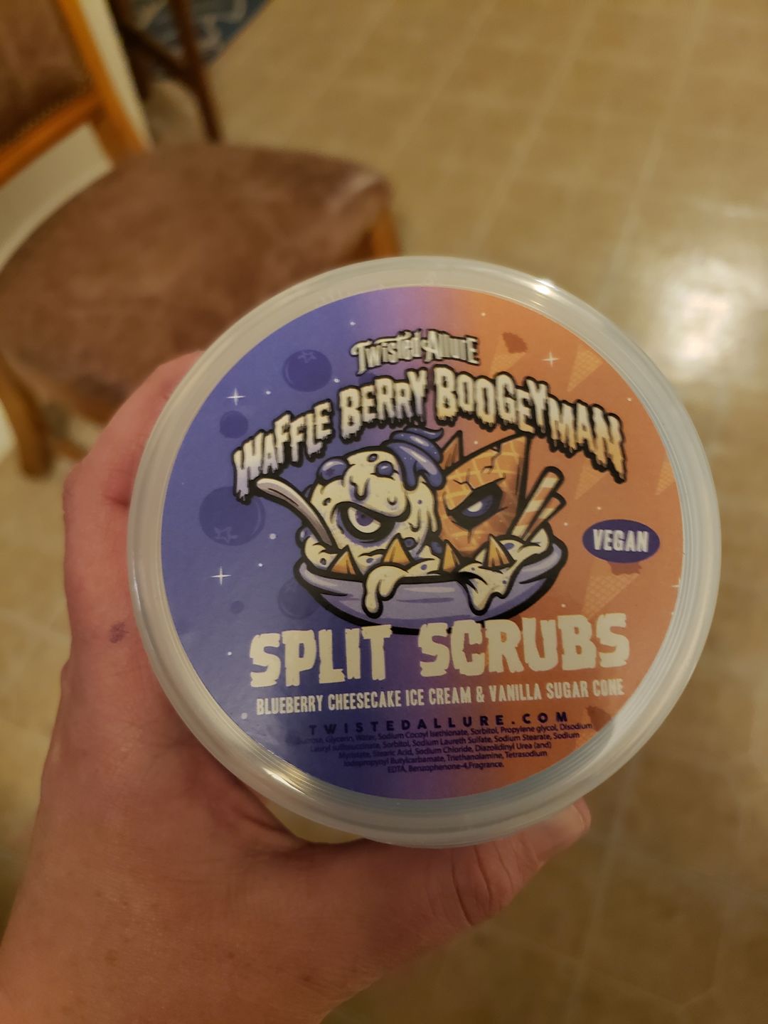 Customer photo review of Waffle Berry Boogeyman Split Scrub
