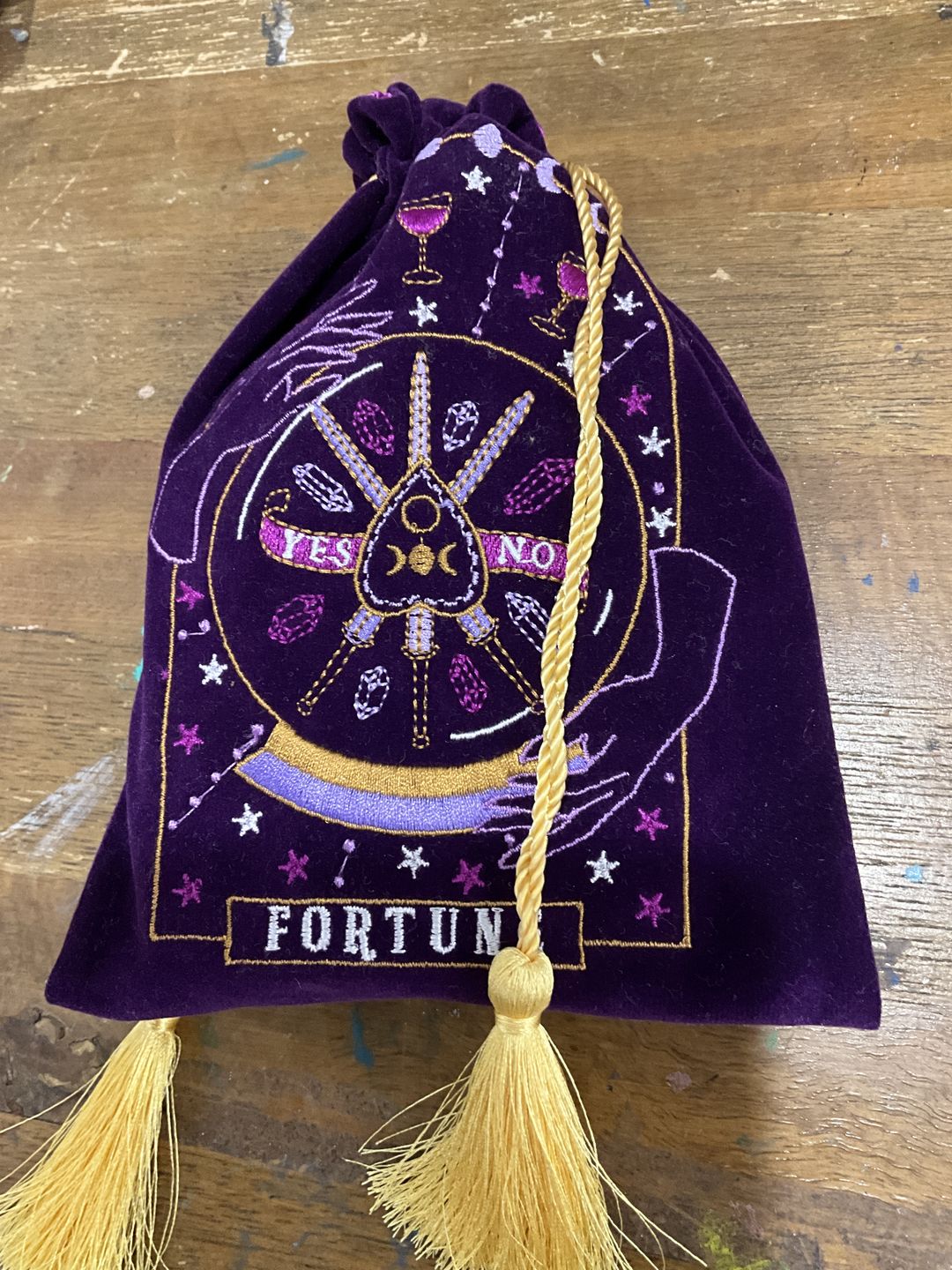 Customer photo review of Good Fortune Tarot Deck Pouch