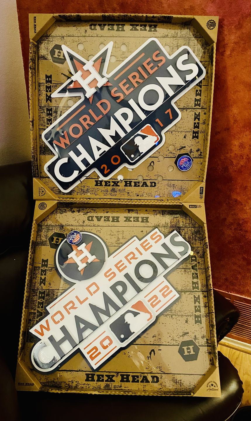 Customer photo review of Houston Astros World Series 2022 3D Metal Wall Art