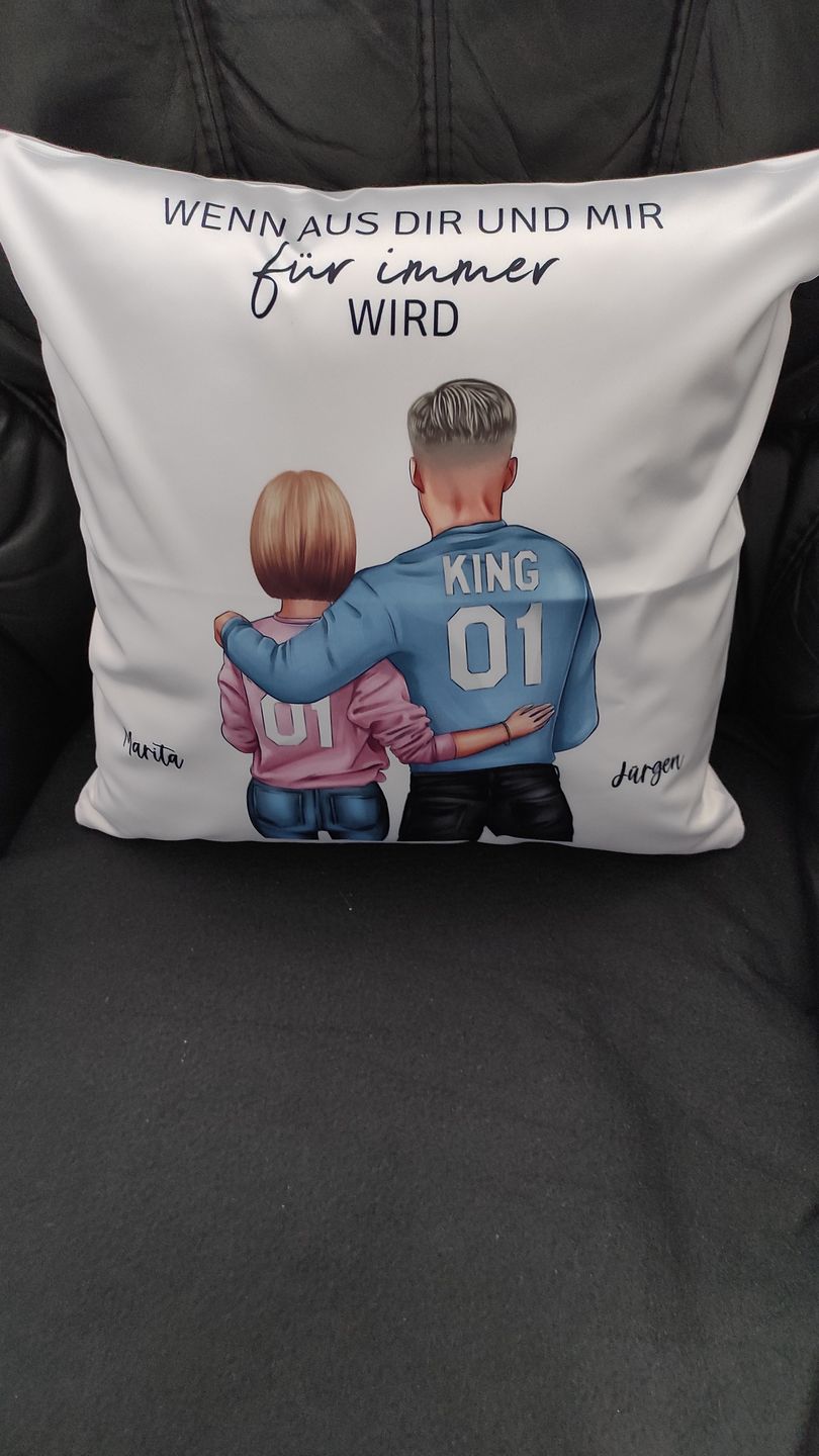 Customer photo review of Pärchen - Personalisiertes Kissen