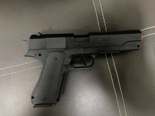 Customer photo review of Colt M1911 Auto Shell Ejection Blowback Toy Gun