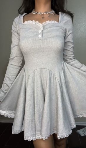 Customer photo review of Pure Lace Hem Dress