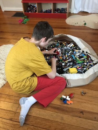 Customer photo review of Large Toy Storage Bag - Beach Sand
