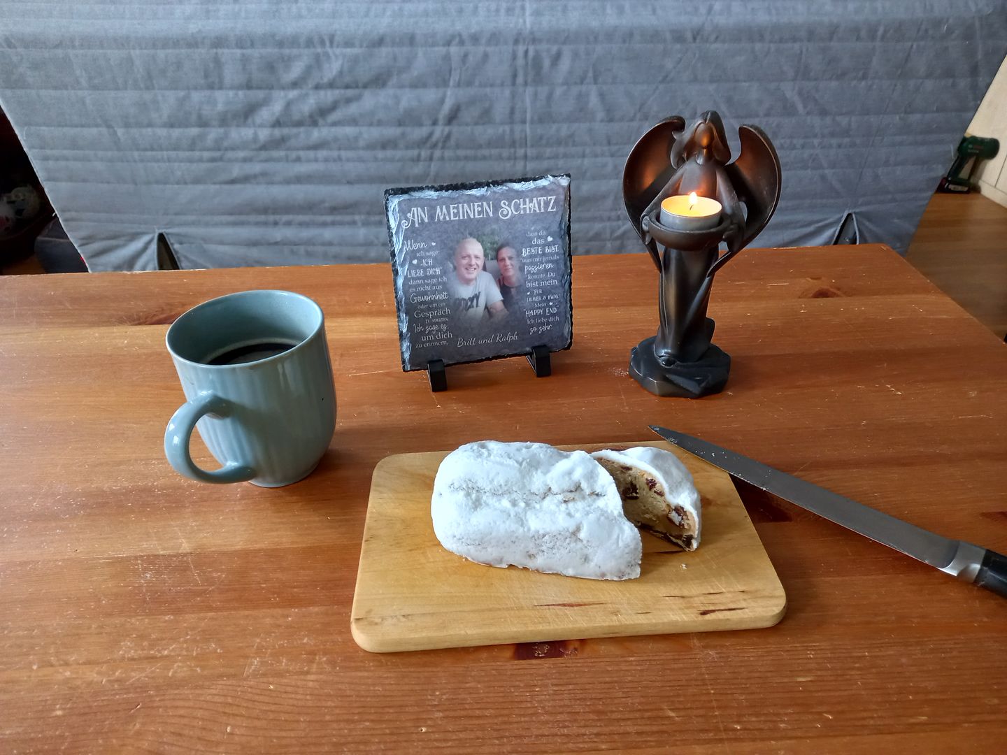Customer photo review of An meinen Schatz - Paar-Schieferplatte