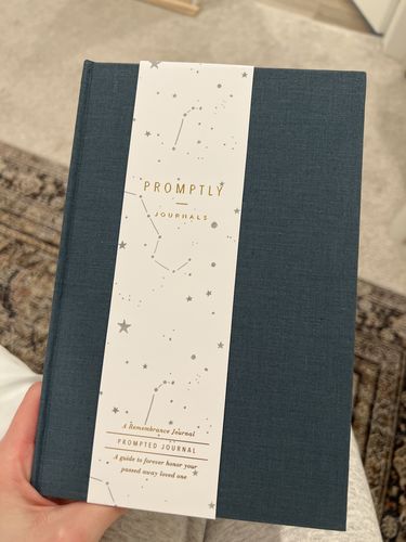 Customer photo review of Remembrance Journal - Dusty Blue