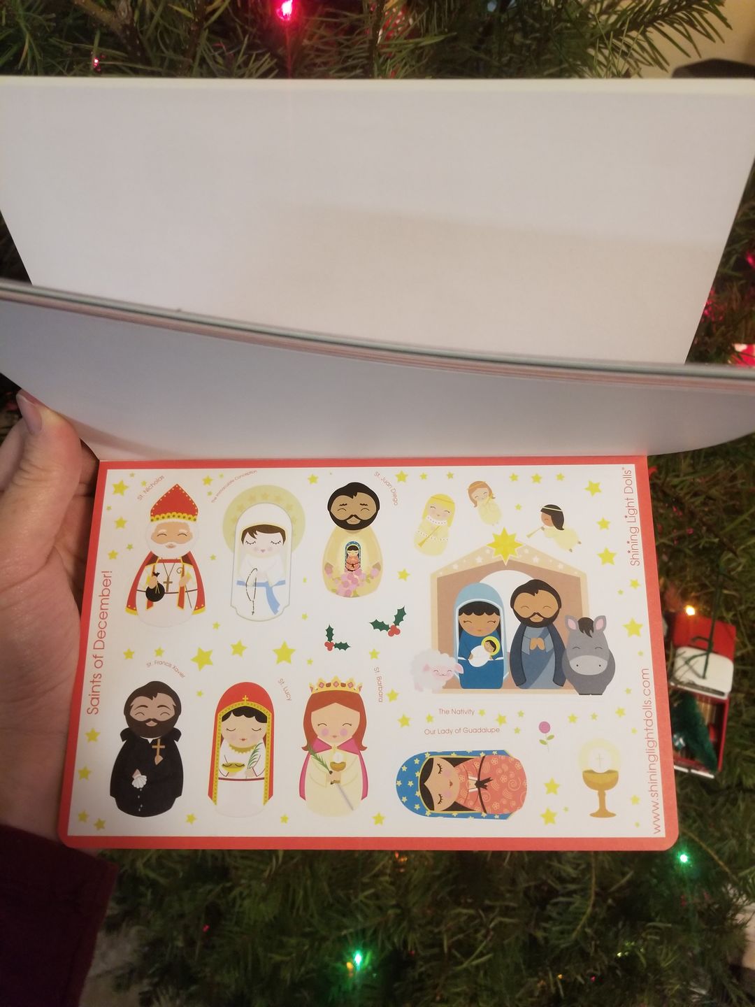 Customer photo review of Saints of the Month Sticker Book
