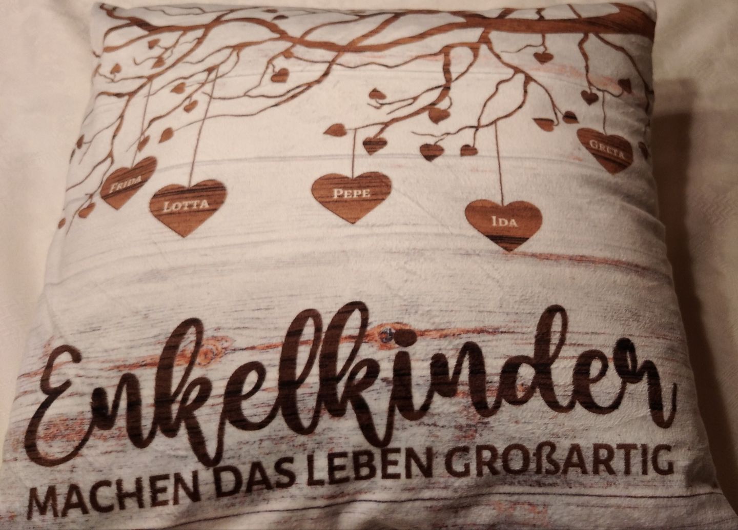Customer photo review of Meine Enkelkinder - Großeltern-Kissen