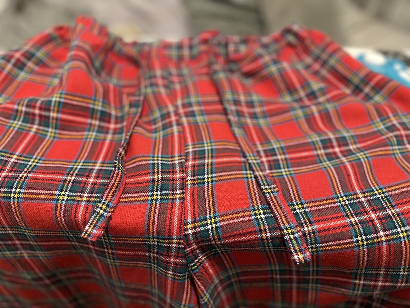 Customer photo review of Red Tartan Brushed Cotton Fabric