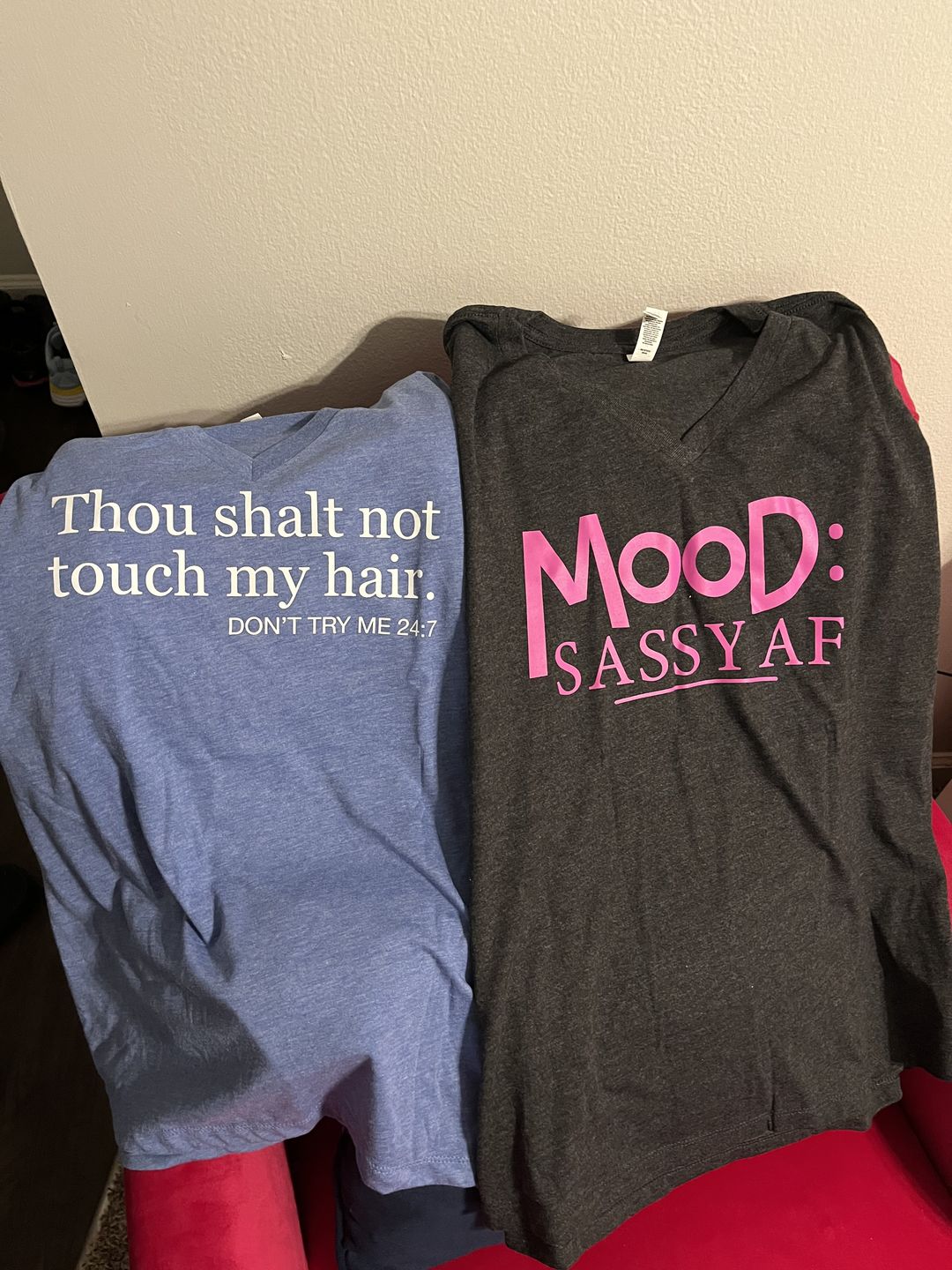 Customer photo review of Mystery Surprise T-shirts (2 Shirts)
