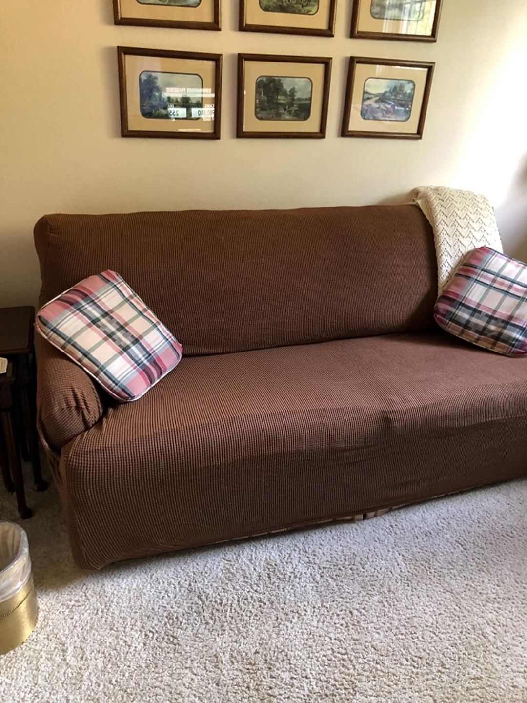 Customer photo review of 2 Pieces Stretch Sofa Slipcover Armchair Sofa Covers
