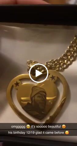 Customer video review of Photo Engraved Heart Necklace