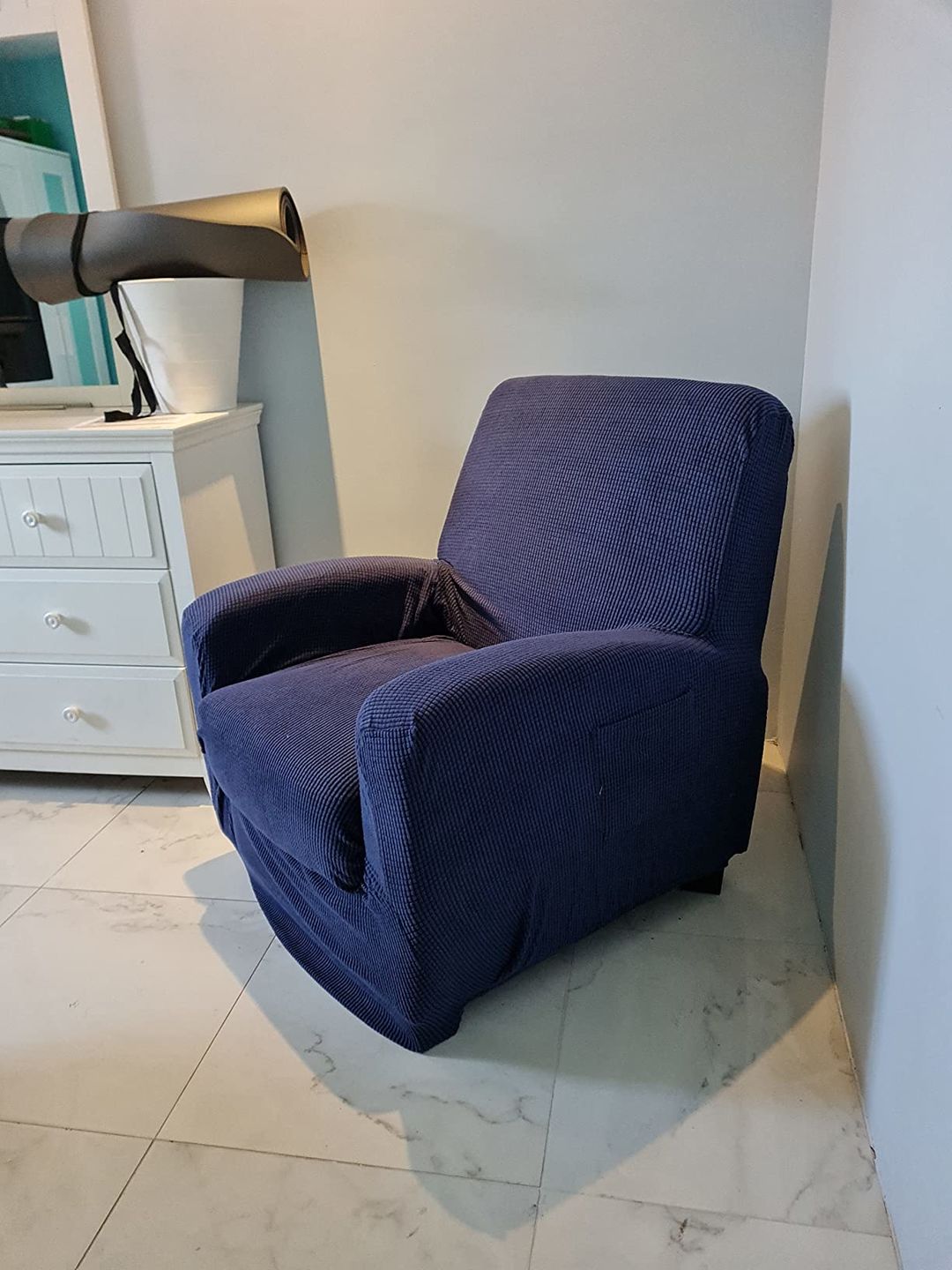 Customer photo review of 2 Pieces Stretch Sofa Slipcover Armchair Sofa Covers