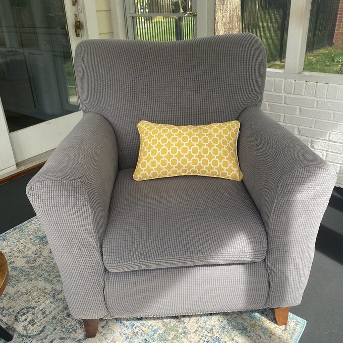 Customer photo review of 2 Pieces Stretch Sofa Slipcover Armchair Sofa Covers