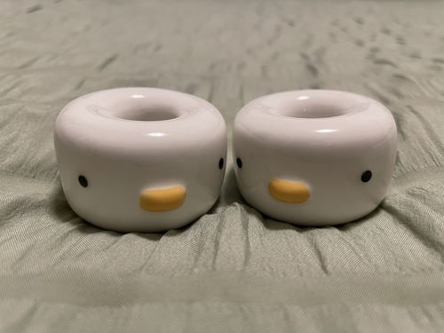 Customer photo review of Mini Benson The Duck Ceramics Handmade Couple Toothbrush Holder Stand