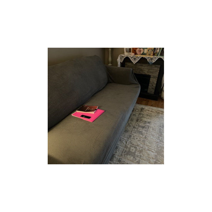 Customer photo review of 2 Pieces Stretch Sofa Slipcover Armchair Sofa Covers