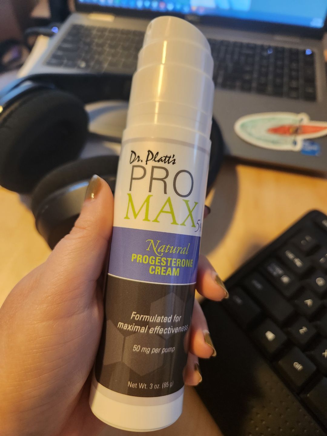 Customer photo review of Dr. Platt’s PRO MAX 5% Progesterone Cream (bio-identical)