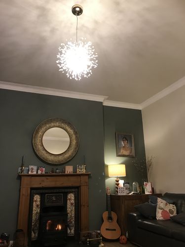 Customer photo review of Luxury 8-Light Sputnik Firework Chandelier