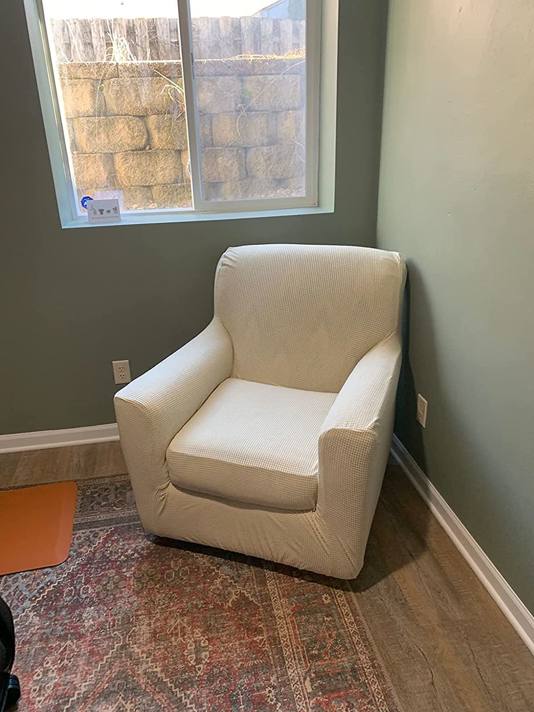 Customer photo review of 2 Pieces Stretch Sofa Slipcover Armchair Sofa Covers