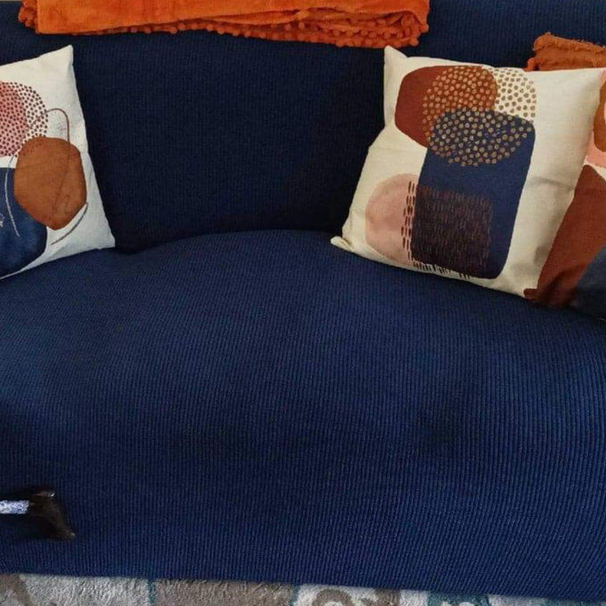 Customer photo review of 2 Pieces Stretch Sofa Slipcover Armchair Sofa Covers