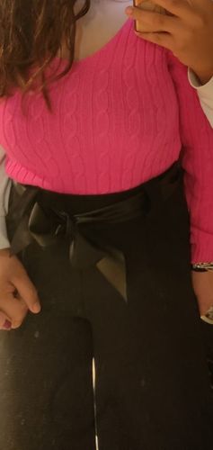 Customer photo review of Pantalone a palazzo con cinta