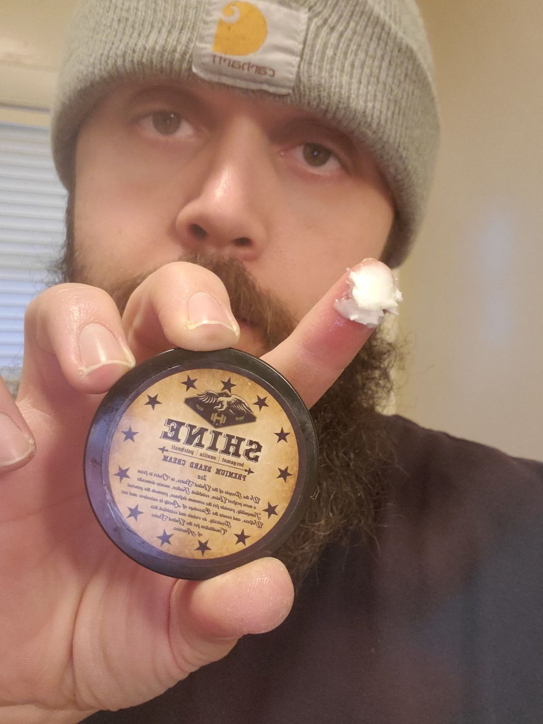 Customer photo review of SHINE Premium Beard Cream (2 oz)