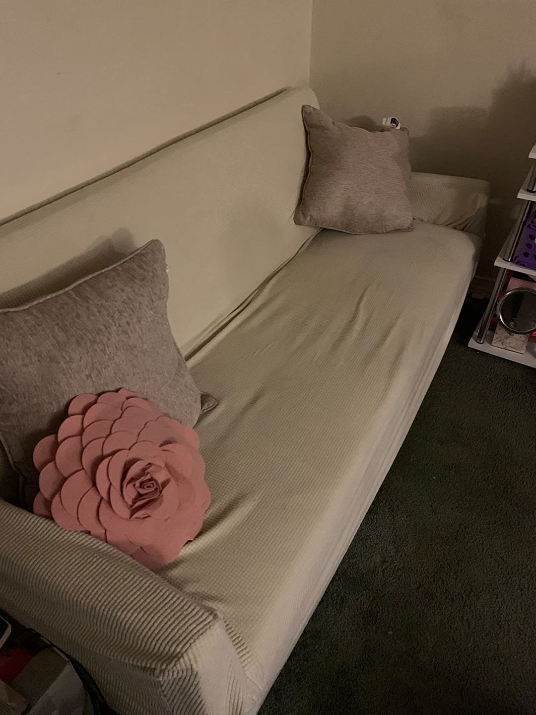 Customer photo review of 2 Pieces Stretch Sofa Slipcover Armchair Sofa Covers
