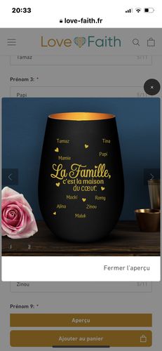 Customer photo review of La maison du cœur - Famille-Photophore