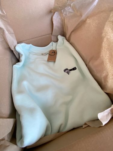 Customer photo review of Siebträger | Bestickter Bio-Baumwoll Pullover