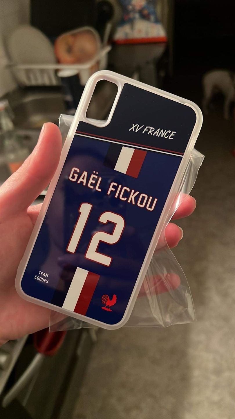 Customer photo review of Coque rugby XV FRANCE RUGBY personnalisable - TEAMCOQUES