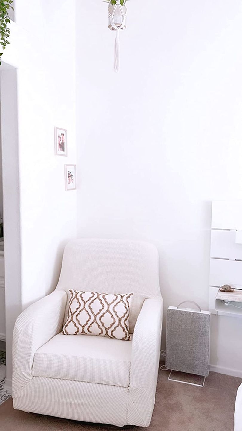 Customer photo review of 2 Pieces Stretch Sofa Slipcover Armchair Sofa Covers