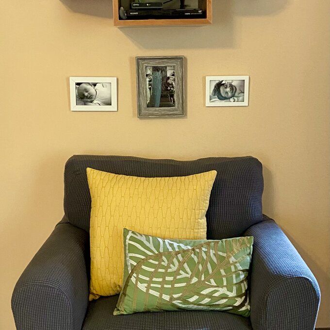Customer photo review of 2 Pieces Stretch Sofa Slipcover Armchair Sofa Covers