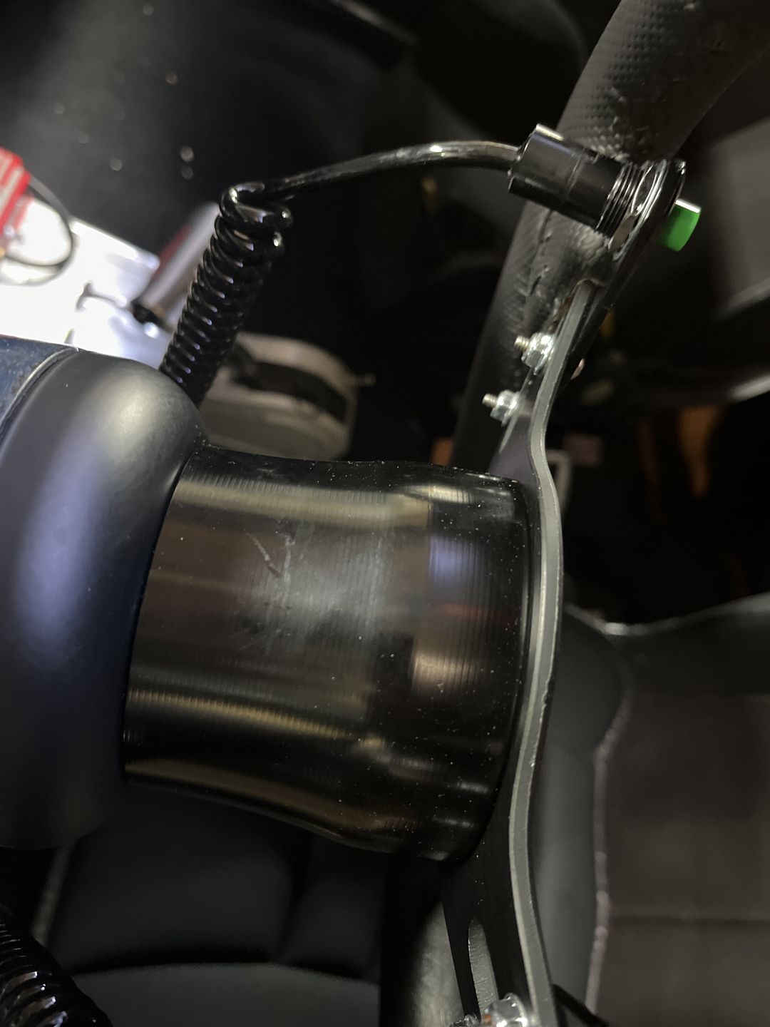 Customer photo review of Motion 3 bolt to 5 bolt Billet Steering Wheel Adapter 15-00022