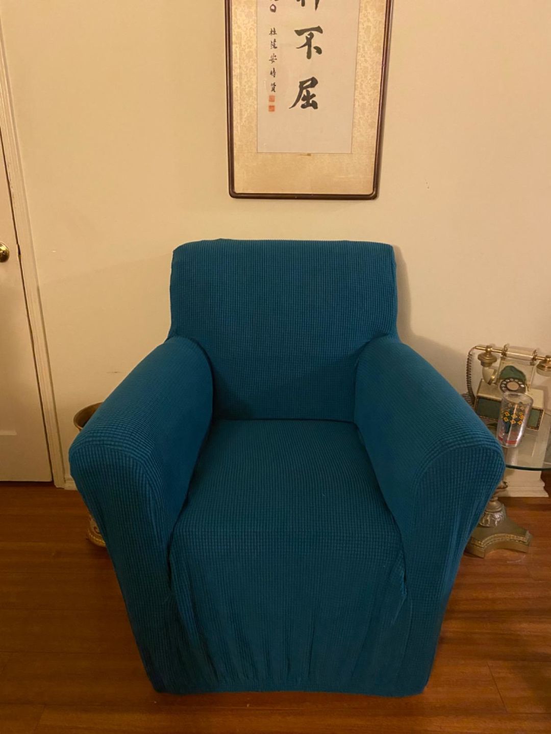 Customer photo review of 2 Pieces Stretch Sofa Slipcover Armchair Sofa Covers