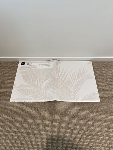 Customer photo review of Luxe Tropical in Sand Wallpaper