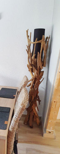Customer photo review of Treibholz Stehlampe VILLA inkl. Lampenschirm Schwarz