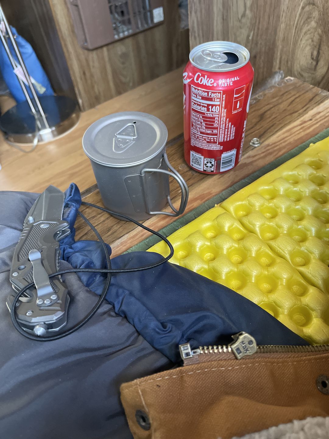 Customer photo review of Valtcan 300ml Titanium Cup Pot Backpacking Mug 10 oz