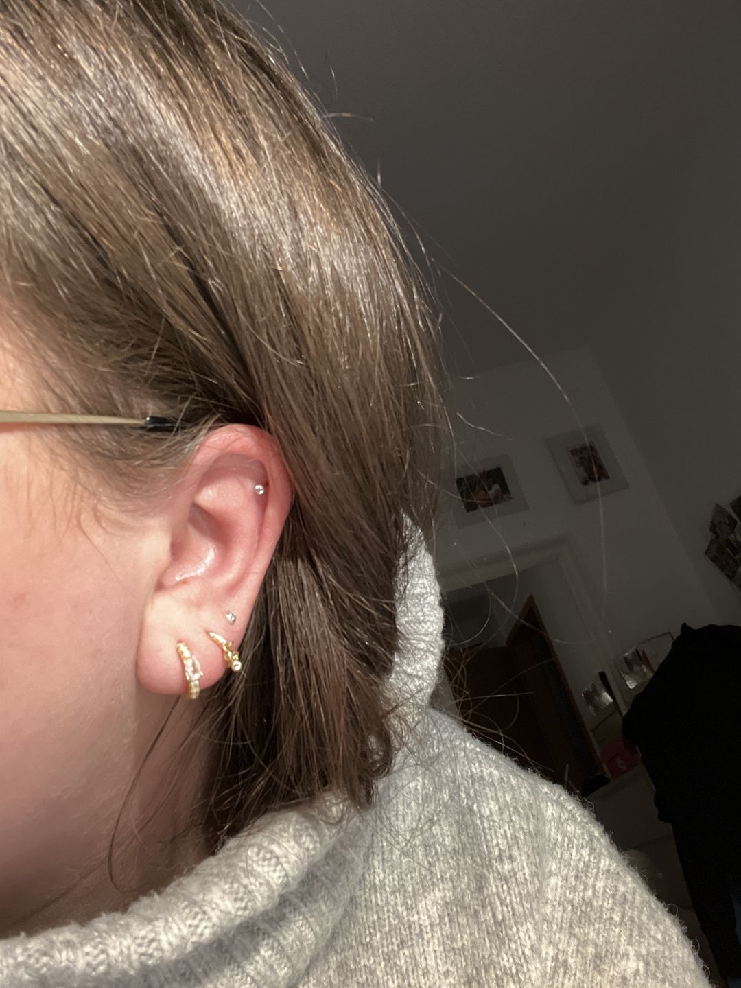 Customer photo review of Shining Point Piercing | Titan