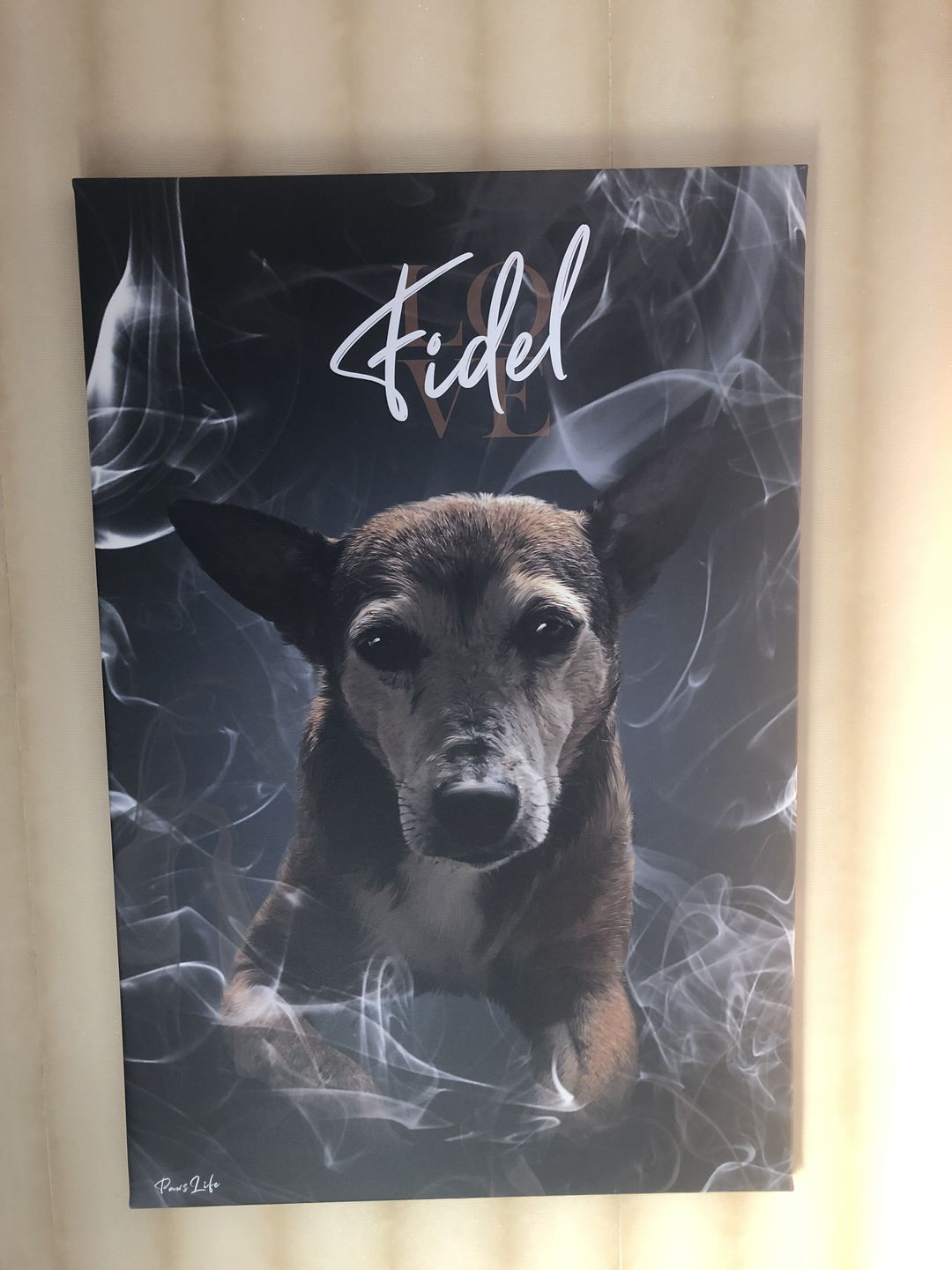 Customer photo review of Personalisiertes Portrait Poster und Leinwand - Rauch Stil