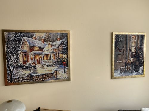 Customer photo review of 5D Diamond Painting leuchtender Winterhaus