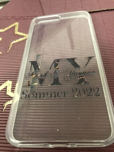Customer photo review of Handyhülle Marmor Initialen & Wunschdatum