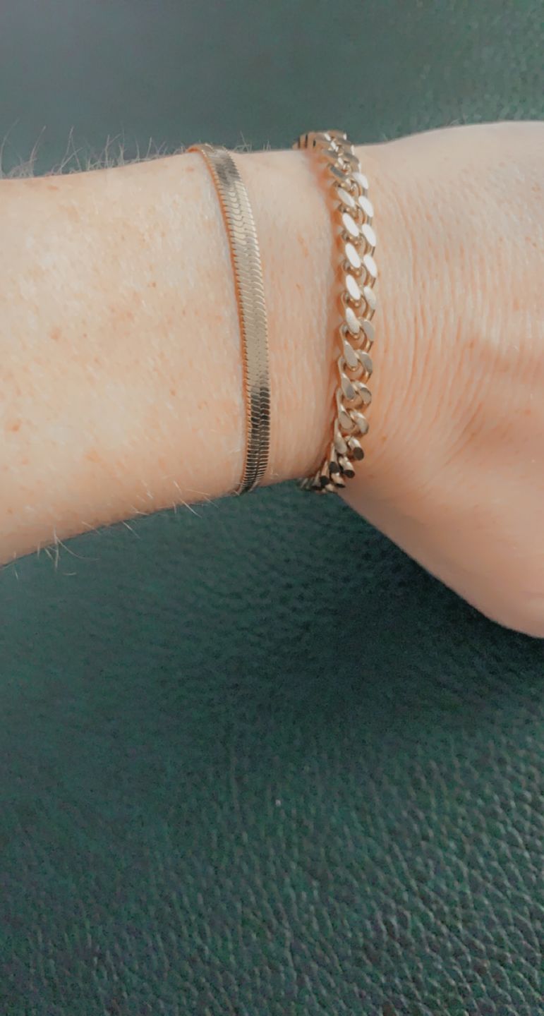 Customer photo review of Snake Skin Armband | 18K vergoldet