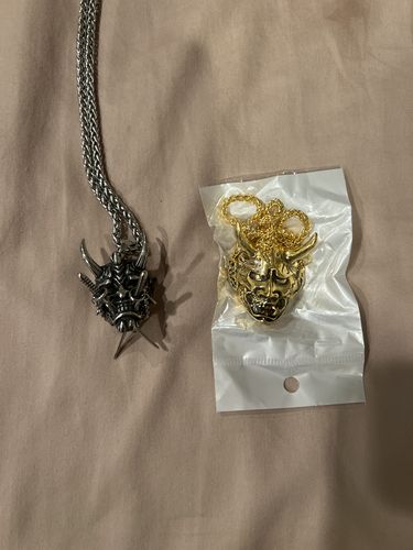 Customer photo review of Hannya Mask Chain Necklace
