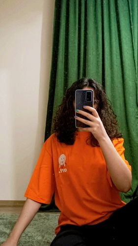 Customer photo review of The Scream 1893, Oversize Turuncu T-Shirt