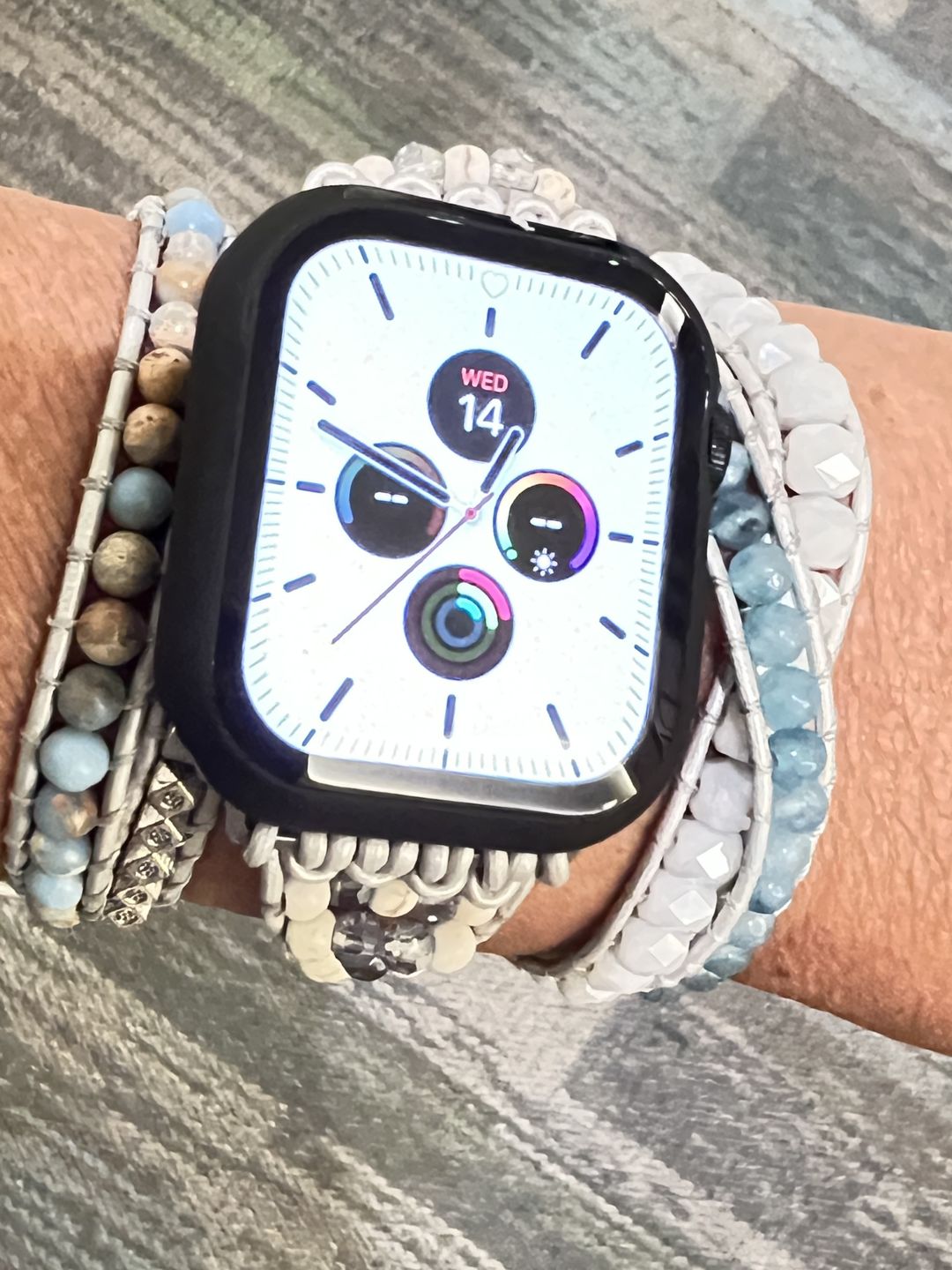 Customer photo review of Healing Topaz Apple Watch Strap