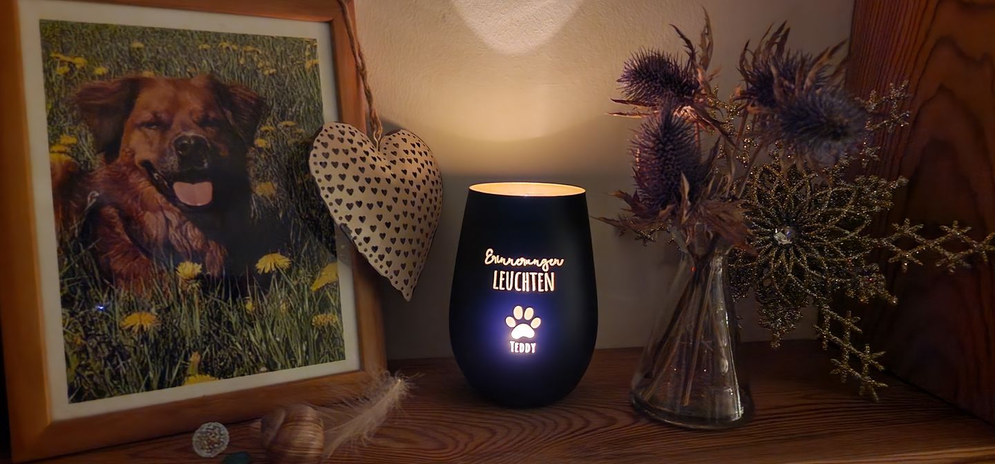 Customer photo review of Erinnerungen leuchten - Individuelles Trauerlicht