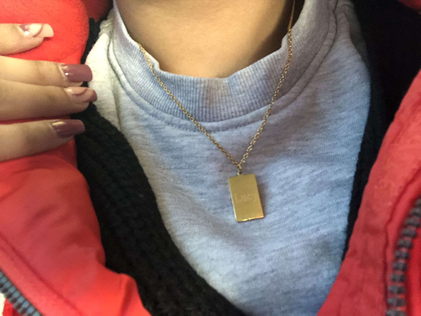 Customer photo review of Plain | Halskette + Gravur